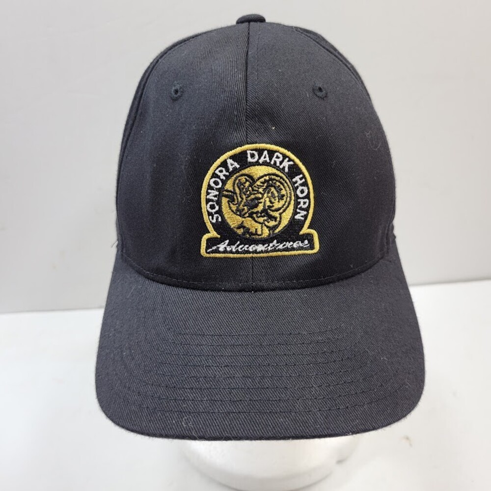 Sonora Dark Horn Embroidered Hat Cap Fitted L-XL Black Mens